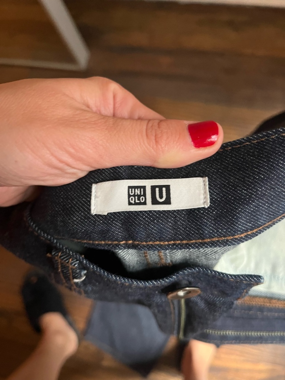 Uniqlo Wide Leg Dark Blue Women's Jeans 24x31 - Picture 5 of 7